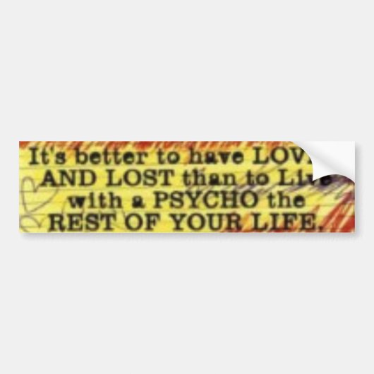 verloren bumpersticker (Voorkant)