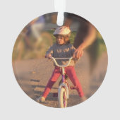 Verloren de Trainingswielen Foto op de achterkant Ornament (achterkant)