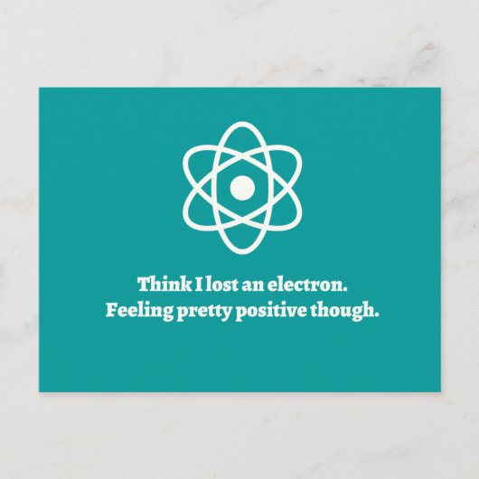 Verloren een elektron briefkaart (Voorkant)