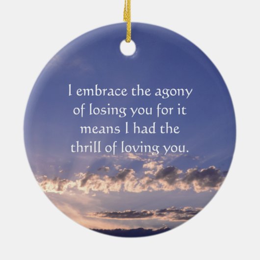 Verloren één versiering keramisch ornament (Achterkant)