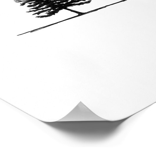 Verloren: eenzame boom poster (Hoek)