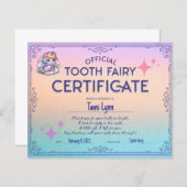 Verloren eerste tandenfee certificaat (Voorkant / Achterkant)