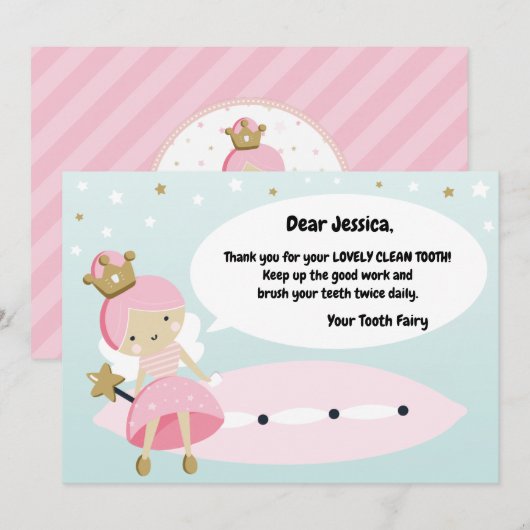 Verloren eerste tiende Kaart. Tandenvisienota. Hol Feestdagenkaart (Voorkant / Achterkant)