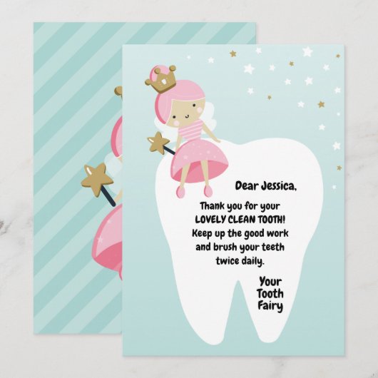 Verloren eerste tiende Kaart. Tandenvisienota. Hol Feestdagenkaart (Voorkant / Achterkant)