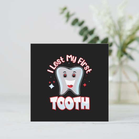 Verloren Eerste Tooth Cute Gefeliciteerd (Staand voorkant)