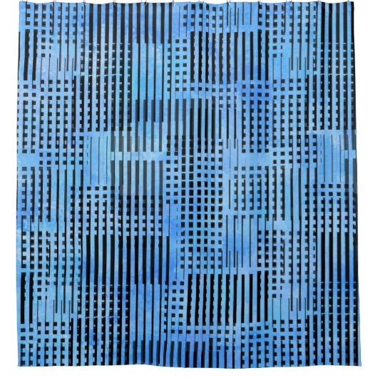 Verloren en Gevonden Gestreept Patroon Douchegordijn (Voorkant)