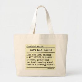 Verloren en gevonden grote tote bag