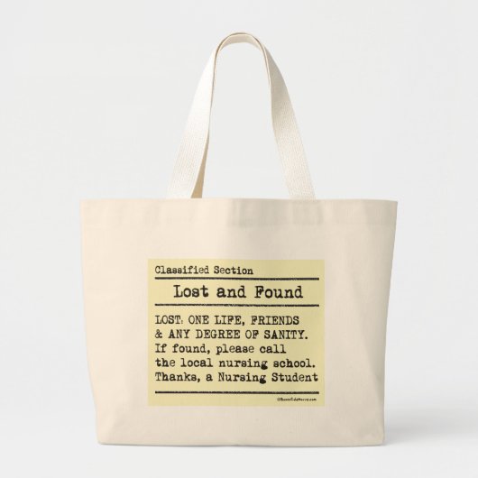 Verloren en gevonden grote tote bag (Voorkant)