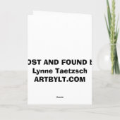 VERLOREN EN GEVONDEN KAART (Achterkant)