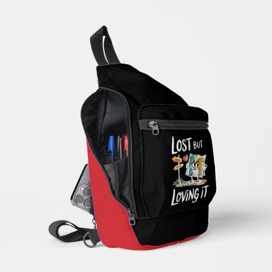 Verloren en houden van de reis sling bag (Open)