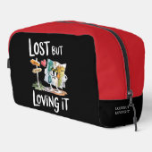 Verloren en houden van de reis toilettasje (Rechterhoek)