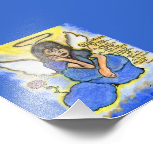 Verloren engel: oorspronkelijke tekening foto afdruk (Hoek)