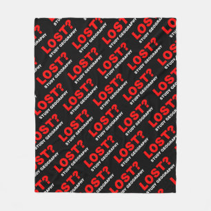 Verloren? Geografie studeren Fleece Deken