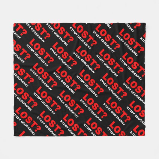 Verloren? Geografie studeren Fleece Deken (Voorkant (Horizontaal))