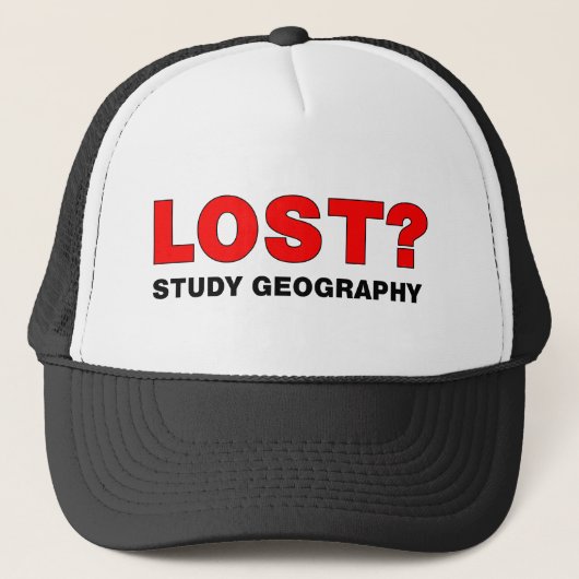 Verloren? Geografie studeren Trucker Pet (Voorkant)