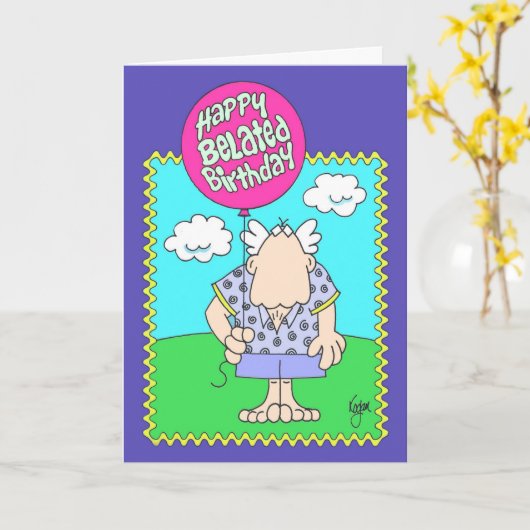 VERLOREN GEZICHT Verlate Verjaardag Kaart (Gele Bloem)