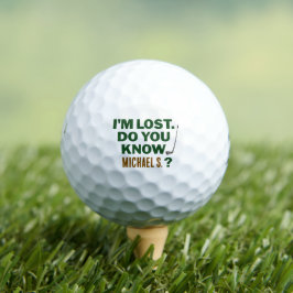 Verloren Golf Humor Quote Met Naam Tekst Ontwerp Golfballen