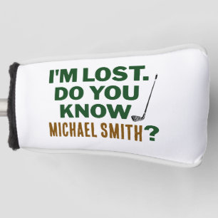 Verloren Golf Humor Quote Met Naam Tekst Ontwerp Golfheadcover