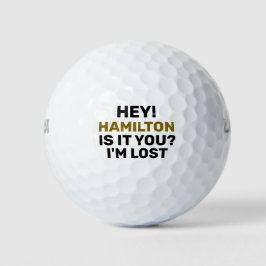 Verloren golfbal met naam Grappige typografie Golfballen