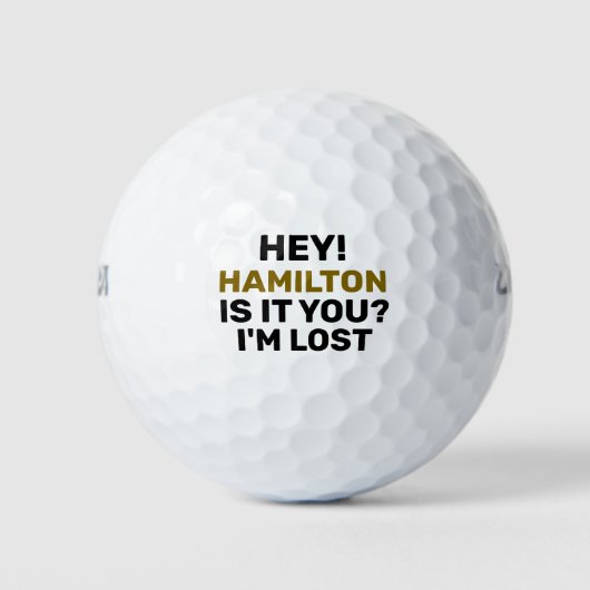 Verloren golfbal met naam Grappige typografie Golfballen (Voorkant)