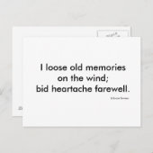 Verloren herinneringen briefkaart (Voorkant / Achterkant)