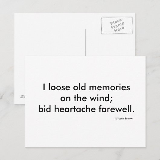 Verloren herinneringen briefkaart (Voorkant / Achterkant)