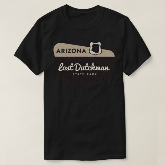 Verloren Hollander State Park Arizona Welkomstbord T-shirt (Design voorkant)