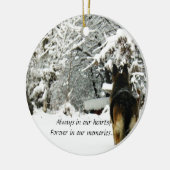 Verloren huisversiering keramisch ornament (Links)