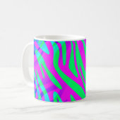 Verloren in Abstracte wilde Zebrastripes Koffiemok (Voorkant links)