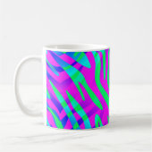 Verloren in Abstracte wilde Zebrastripes Koffiemok (Links)