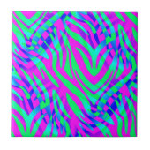 Verloren in Abstracte wilde Zebrastripes Tegeltje (Voorkant)