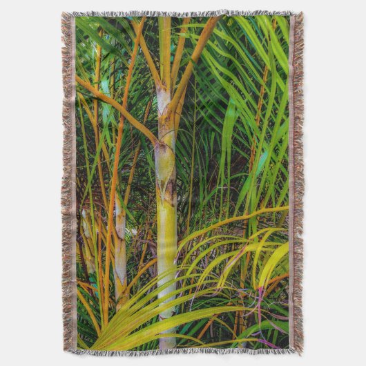 Verloren in Areca Palms Throw Blanket Deken (Voorkant Verticaal)