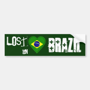 Verloren in Brazilië - Braziliaans vlaggenschip Bumpersticker