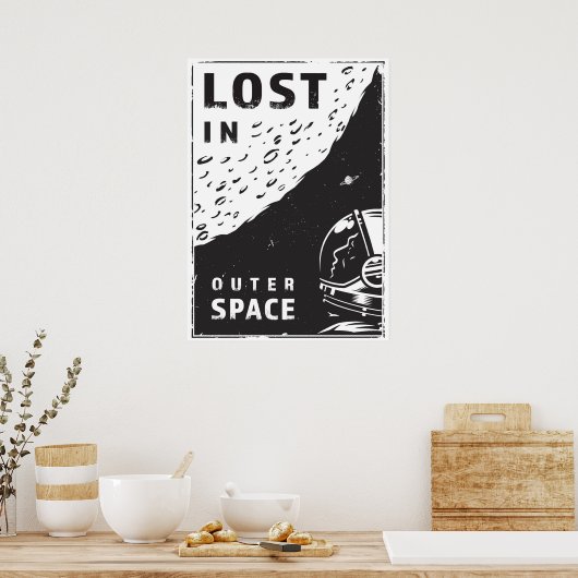 Verloren in buitenruimte poster (Keuken)