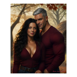 Verloren in de barnsteenglans van de herfst perfect poster