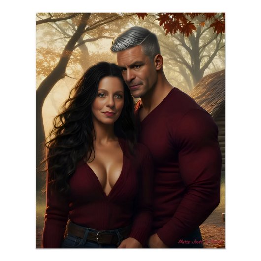 Verloren in de barnsteenglans van de herfst perfect poster (Voorkant)