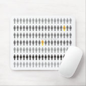 Verloren in de Crowd Mousepad Muismat (Met muis)