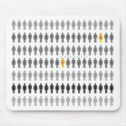 Verloren in de Crowd Mousepad Muismat (Voorkant)