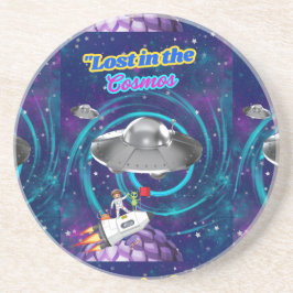 VERLOREN IN DE KOSMOS ZANDSTEEN ONDERZETTER