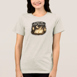 Verloren in de Pagina's – Donkere Academische Vint Tri-Blend Shirt