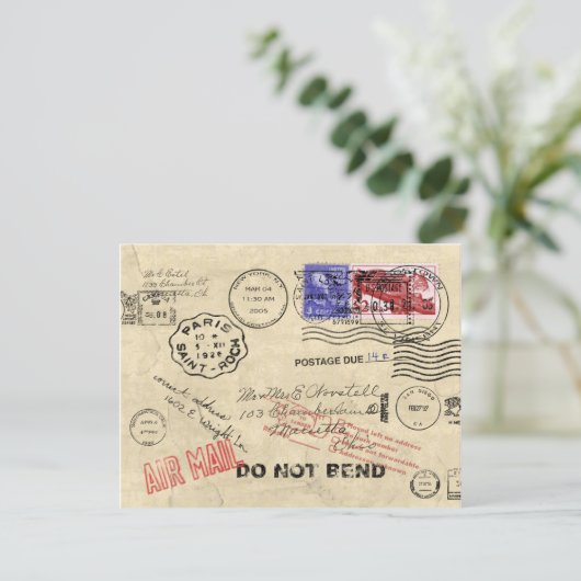 Verloren in de postuitnodiging kaart (Staand voorkant)