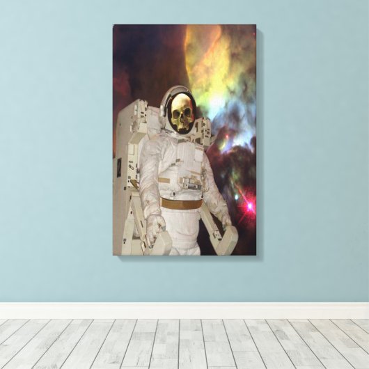 Verloren in de ruimte canvas afdruk (Insitu (Houten vloer))
