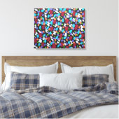 Verloren in de Sterren Abstracte Kunstdruk Canvas Afdruk (Insitu (Slaapkamer))