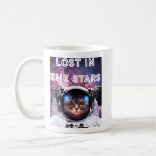 Verloren in de sterren Kat Astronaut Mok