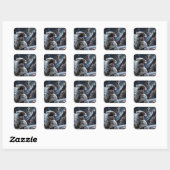 Verloren in de sterren vierkante sticker (Vel)