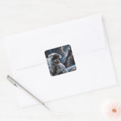 Verloren in de sterren vierkante sticker (Envelop)