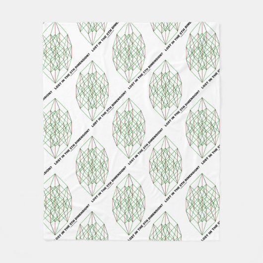 Verloren in de vijfde dimensie? Geometriescube Hum Fleece Deken (Voorkant)