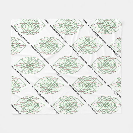 Verloren in de vijfde dimensie? Geometriescube Hum Fleece Deken (Voorkant (Horizontaal))