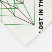 Verloren in de vijfde dimensie? Geometriescube Hum Fleece Deken (Hoek)