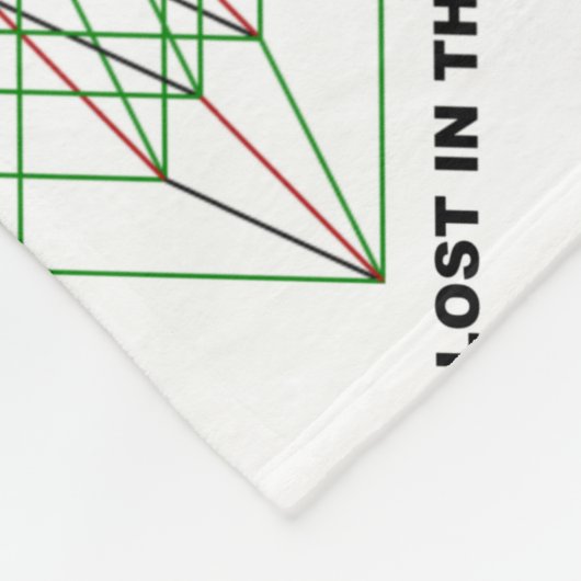 Verloren in de vijfde dimensie? Geometriescube Hum Fleece Deken (Hoek)